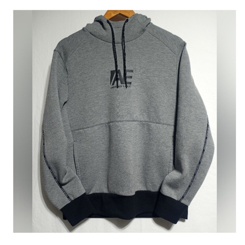 American Eagle Outfitters Gray And Black Hoodie Size Medium